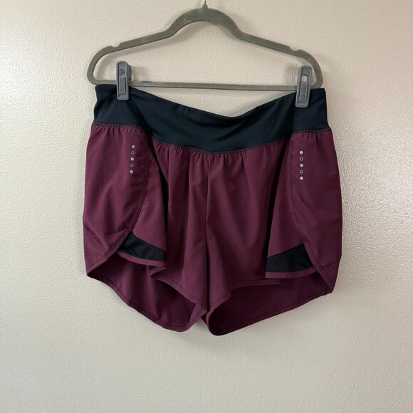 Core 10 Maroon/Black Lined Athletic Shorts - Picture 1 of 4